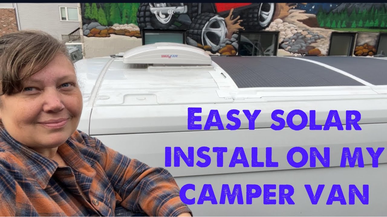 ALLPOWERS (2) 200 watt flexible solar panels for the WIN! | EASY DIY solar install on my camper van — Beverly Adventures (video thumbnail)