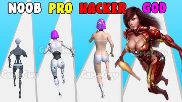 NOOB vs PRO vs HACKER vs GOD in Bionic Girl 3D