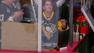 Fan Tears Up After Getting Signed Stick From Phil Kessel