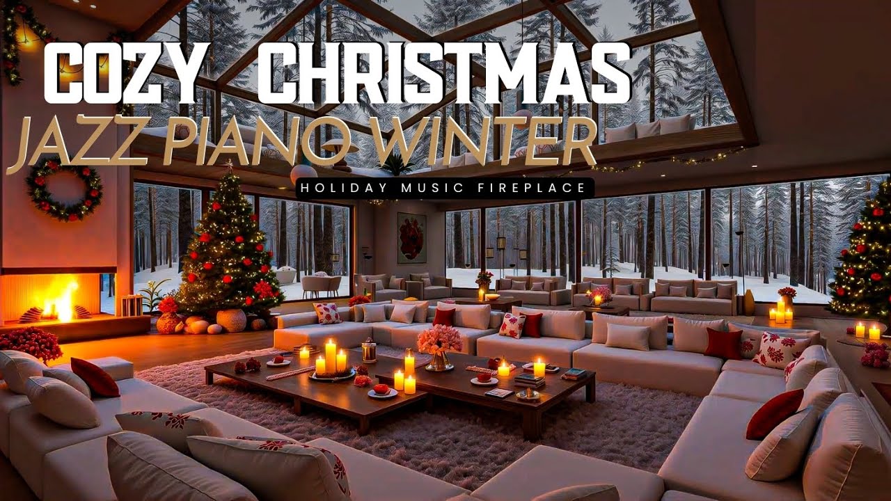 Cozy Christmas Jazz Piano Winter Ambiance Smooth Relaxing Holiday Music ...