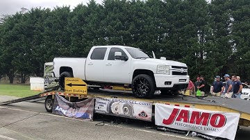 Twin Turbo Duramax Diesel DYNO PULLS s475 over stock compound turbo, built transmission, stock block