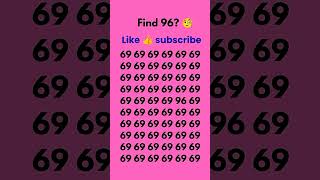 Find 96 Challenge | Can You Spot It? 👀#Find96 #NumberChallenge #SpotTheNumber #BrainTeaser