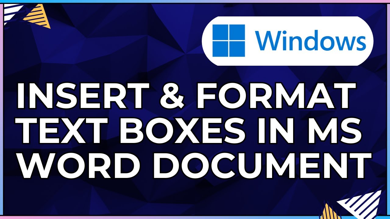 How to Insert and Format Text Boxes In a Microsoft Word Document-For ...