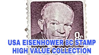 USA EISENHOWER 8C STAMP HIGH VALUE COLLECTION