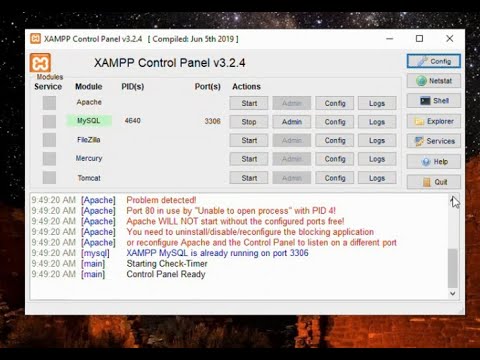 How To Fix Error: Apache shutdown unexpectedly blocked port missing | 2021