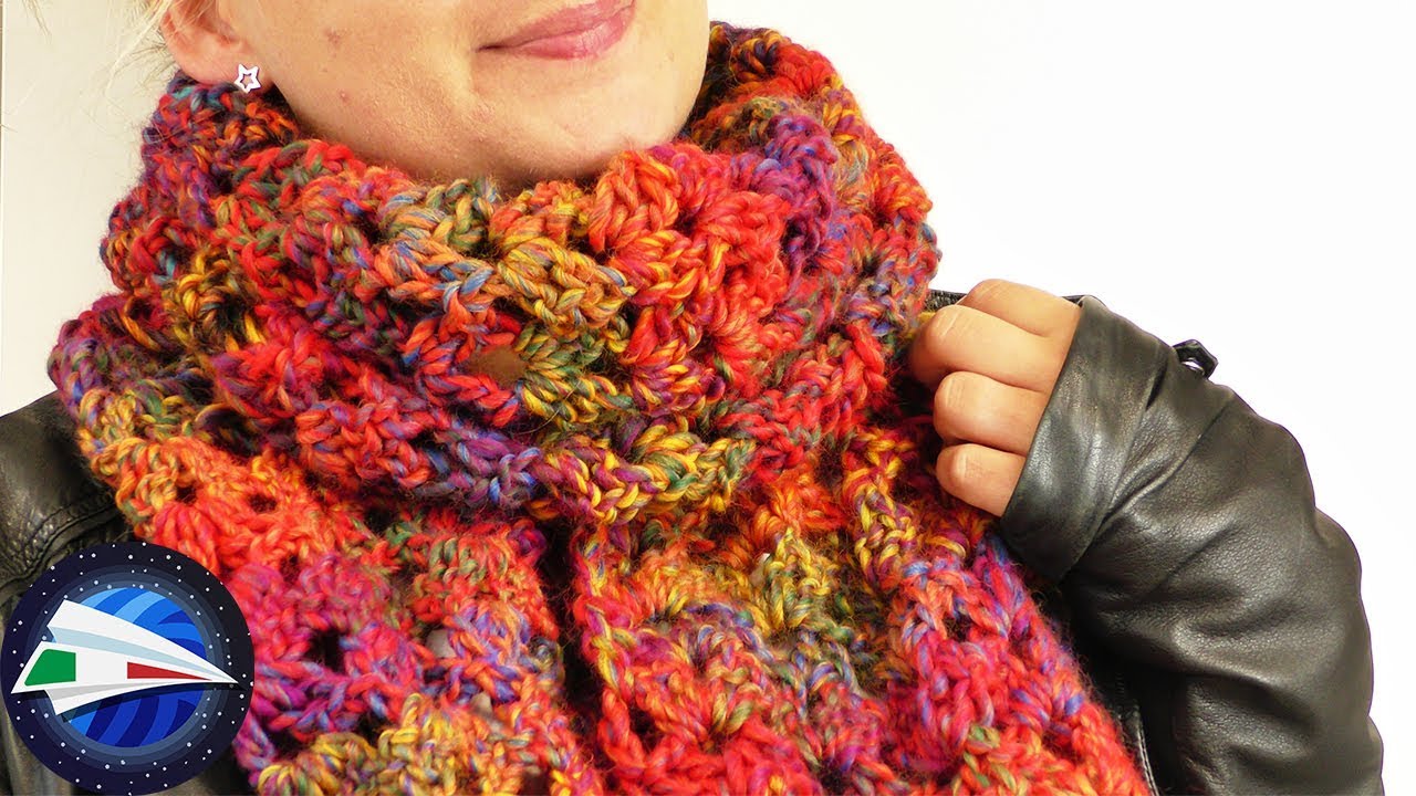sciarpa uncinetto facile e veloce
