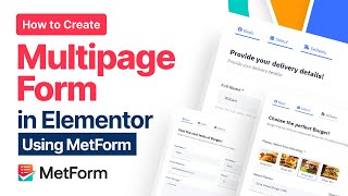 How to Create a Multi Page Form with MetForm | WordPress Form Step by Step Guide | MetForm