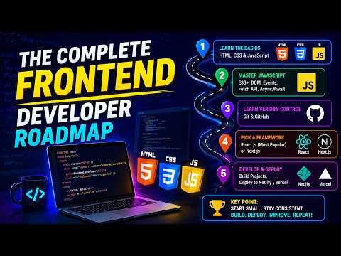 Frontend Developer Roadmap 2025 – Complete Step-by-Step Guide (HTML, CSS, JS & More)