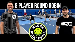 Как провести круговой турнир для 8 игроков с помощью приложения Score Pickleball screenshot 3