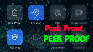 How to use Tecno Peek Proof function
