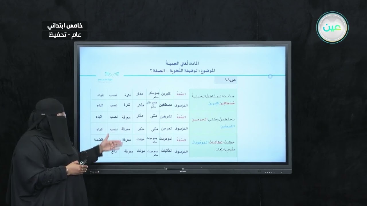 الوظيفة النحوية - الصفة 2 - لغتي الجميلة - خامس ابتدائي