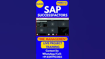 SAP SuccessFactors Time Management Training Online Class 13 19th OCT 2025 #sapsuccessfactorstraining