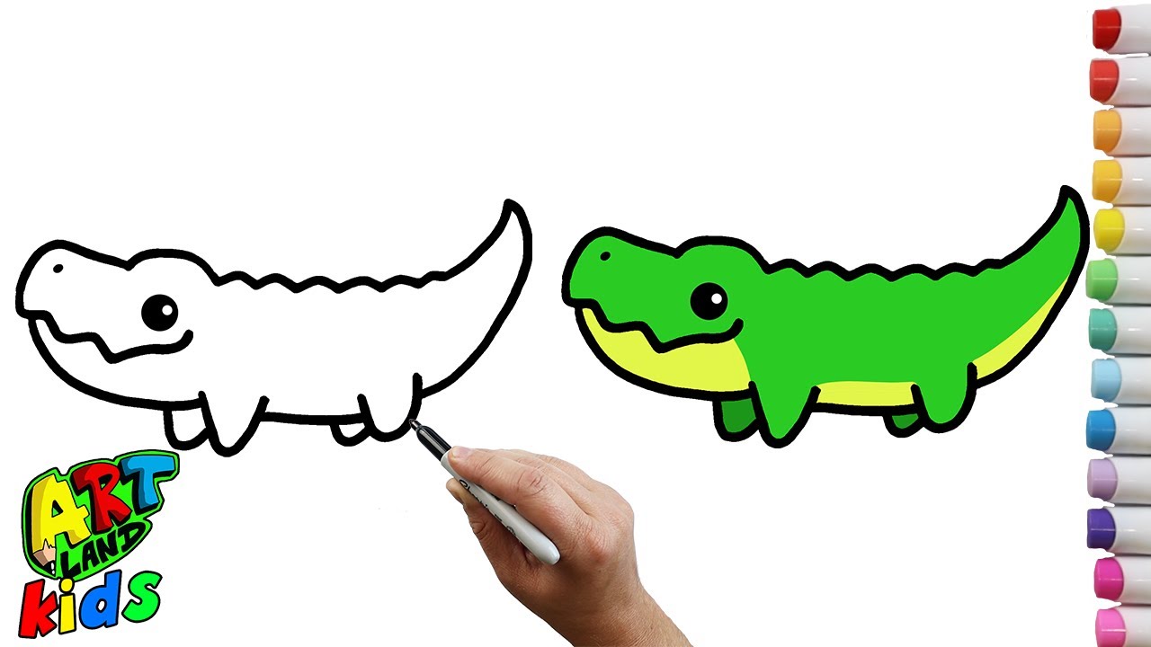 How To Draw An Alligator For Kids YouTube Maxresdefault