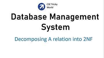 DBMS| Decompose a relation into 2NF | Examples| GATE CS| NTA NET CS| HTET CS| HSSC PGT CS|Hindi
