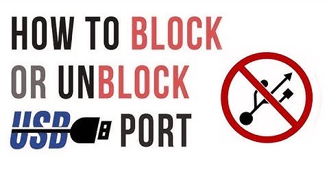 Disable USB Ports to Prevent data stealing from your PC.