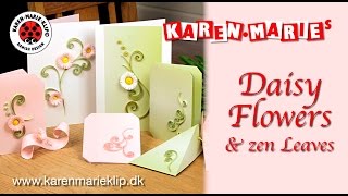 Daisy 3D Paper Quilling Flower - Karen Marie Klip & Papir