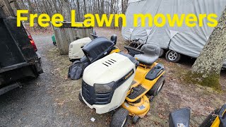Scrapping of a living.. Free Lawn Mowers