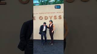 Elliot Page arrives with girlfriend Julia Shiplett to "The Odyssey" premiere in New York City.