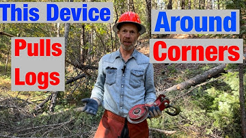 An Easy Way to Winch Logs Around a Corner. Solo Logging and Yarding w Farmi Tractor Winch