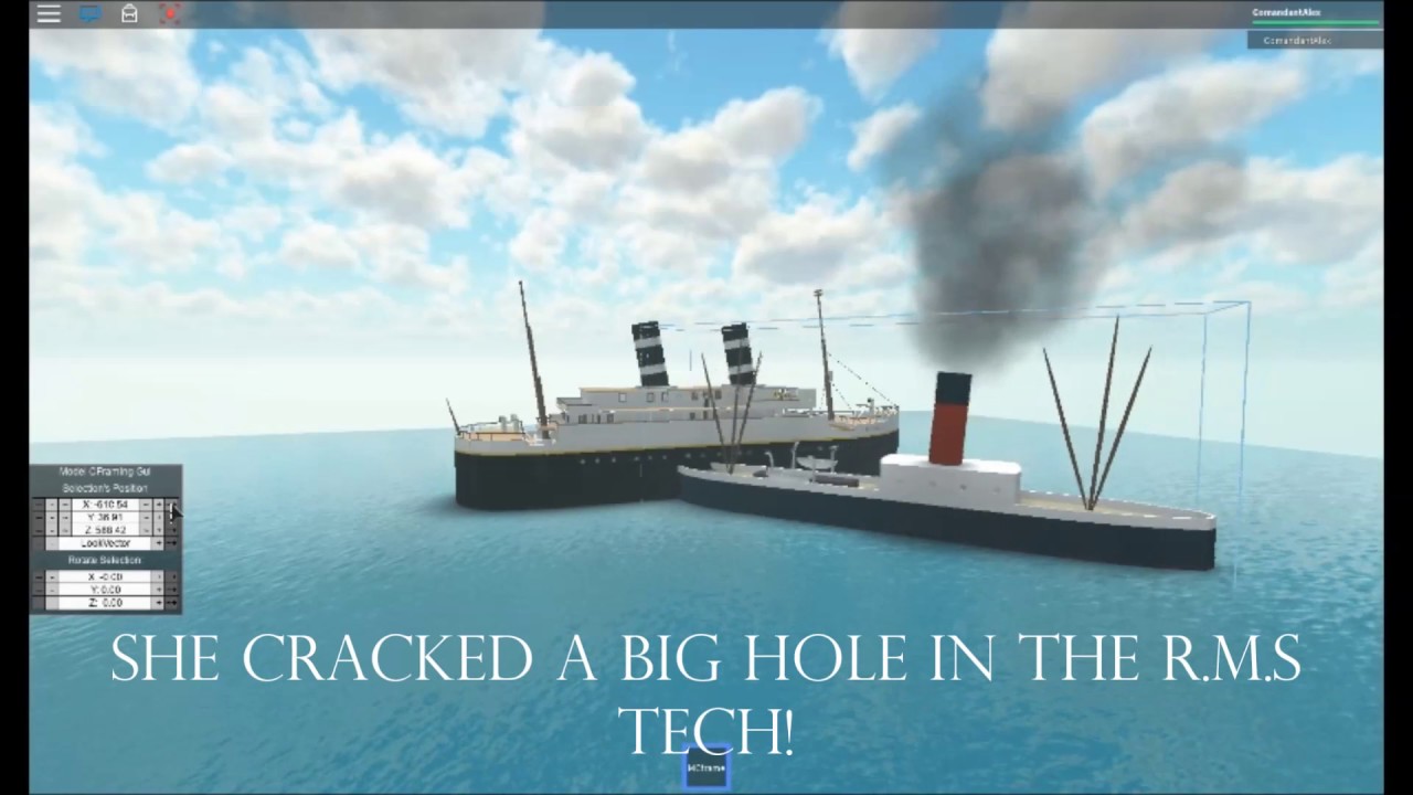 Roblox Ship Sinking Crash Youtube - capsizing cruise ship roblox