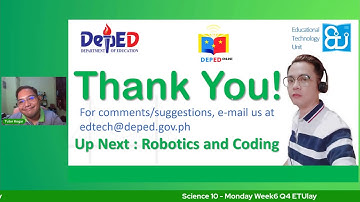 Science 10  - Monday Week6 Q4 ETUlay