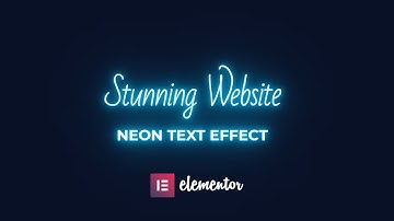 How to create neon text effect in Elementor | Elementor tutorial