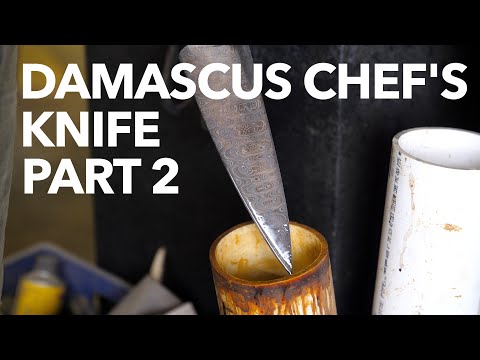 BLADESMITHING | Damascus Chef's Knife - Part 2!