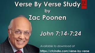 21. John 7:14 to 7:24 - Zac Poonen - Verse By Verse Study
