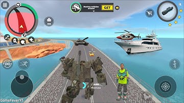 Vegas Crime Simulator 2 (Transformer Tank Fight Army Tank on Bridge) War Zone - Android Gameplay HD