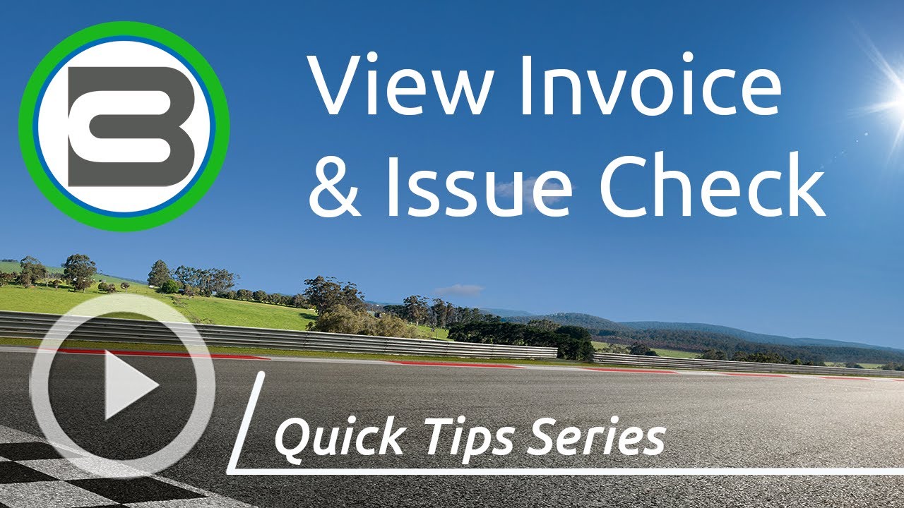 View Invoice & Issue a Check