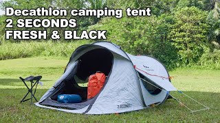 Flashy Effectiveness Honest Decathlon camping tent - 2 SECONDS FRESH & BLACK set-up and dismantle -  YouTube