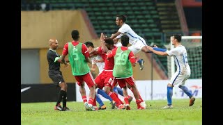 Pergaduhan antara pemain Malaysia U23 dan UAE U23 di Stadium Shah Alam |  Malaysia 2-0 UAE