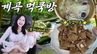 어딘가 이상한 계곡 먹방