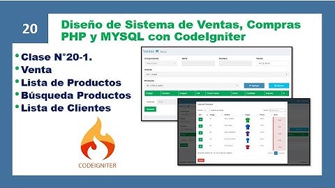 Agregar Venta  Sistema en Codeigniter (Lista - búsqueda producto, cliente /Parte 1- CLASE 20)