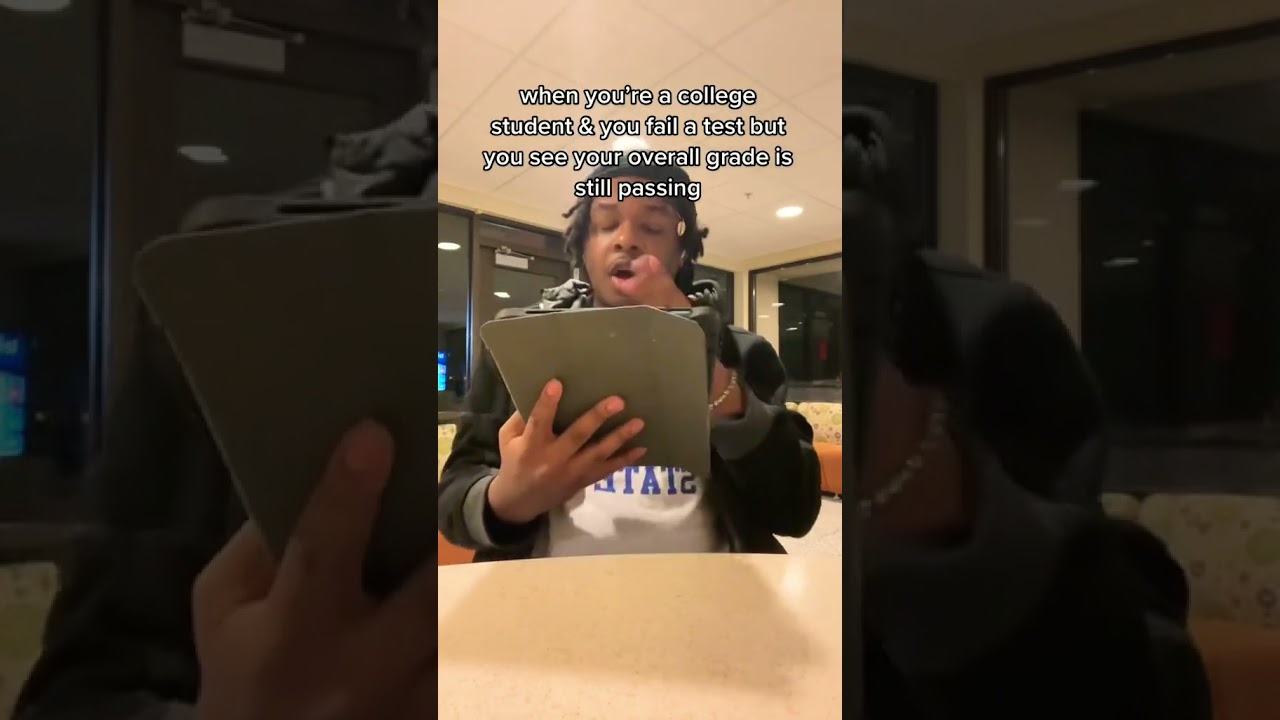 When you’re student college & you fail a test but you see your overall grade is still passing 🎓😅