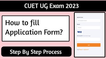 How to fill CUET UG Application Form 2023| CUET UG form filling 2023| CUET UG Exam 2023|