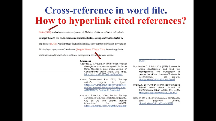 How to make Cross reference (Hyperlink Citation) in word and pdf file?