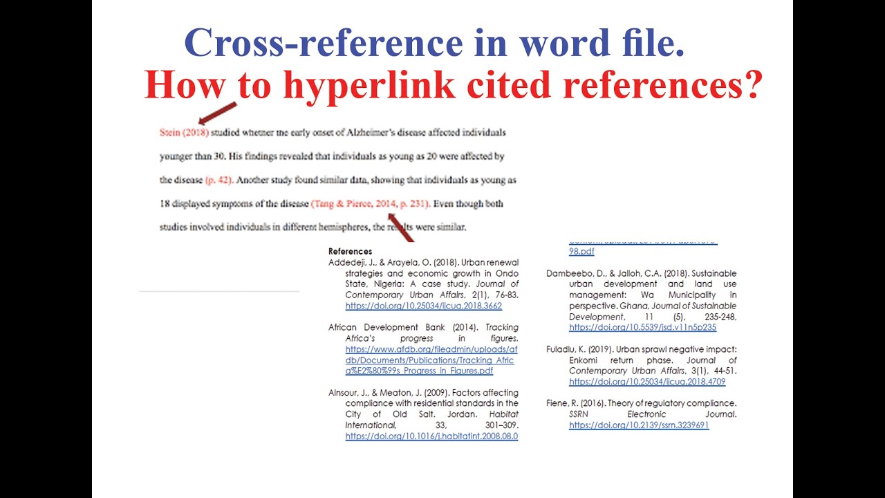 bibliography endnote hyperlink