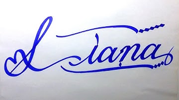 Liana Name Signature Calligraphy Status | How to Cursive write with cut Marker #liana @liana