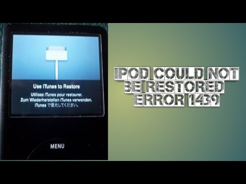 ipod video classic could not be restored+error 1439