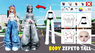 Cara Membuat BODY ZEPETO TINGGI V.2 & OUTFIT Di Brookhaven - Roblox