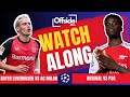 (🔴LIVE) BAYER LEVERKUSEN VS AC MILAN & ARSENAL VS PSG | UCL 2024/25 Full Match Watchalong
