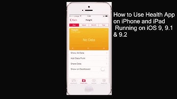 How to Use Health App on iPhone 6, 6s , & 6s plus and ipad. running on iOS 9, 9. 1,& 9. 2