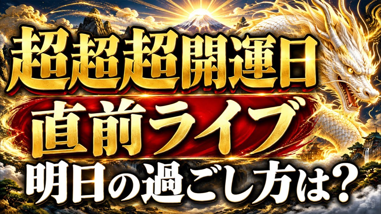 超超超開運日直前ライブ。明日の過ごし方は？