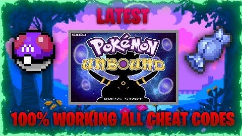 Pokemon Unbound Alll cheats Code!!