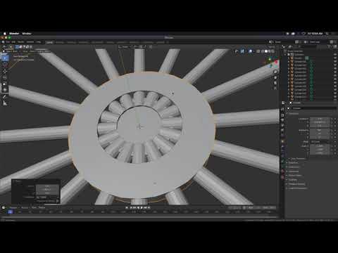 Blender 3D Tutorial:  Modeling a 2D Wagon Wheel by Rotate and Duplicate Snap
