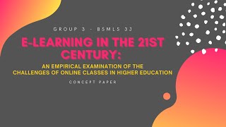 E Learning in the 21st Century: A Research Study