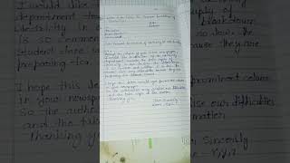 Letter to the Editor regarding the frequent breakdown of electricity in your locality.class 12 imp.
