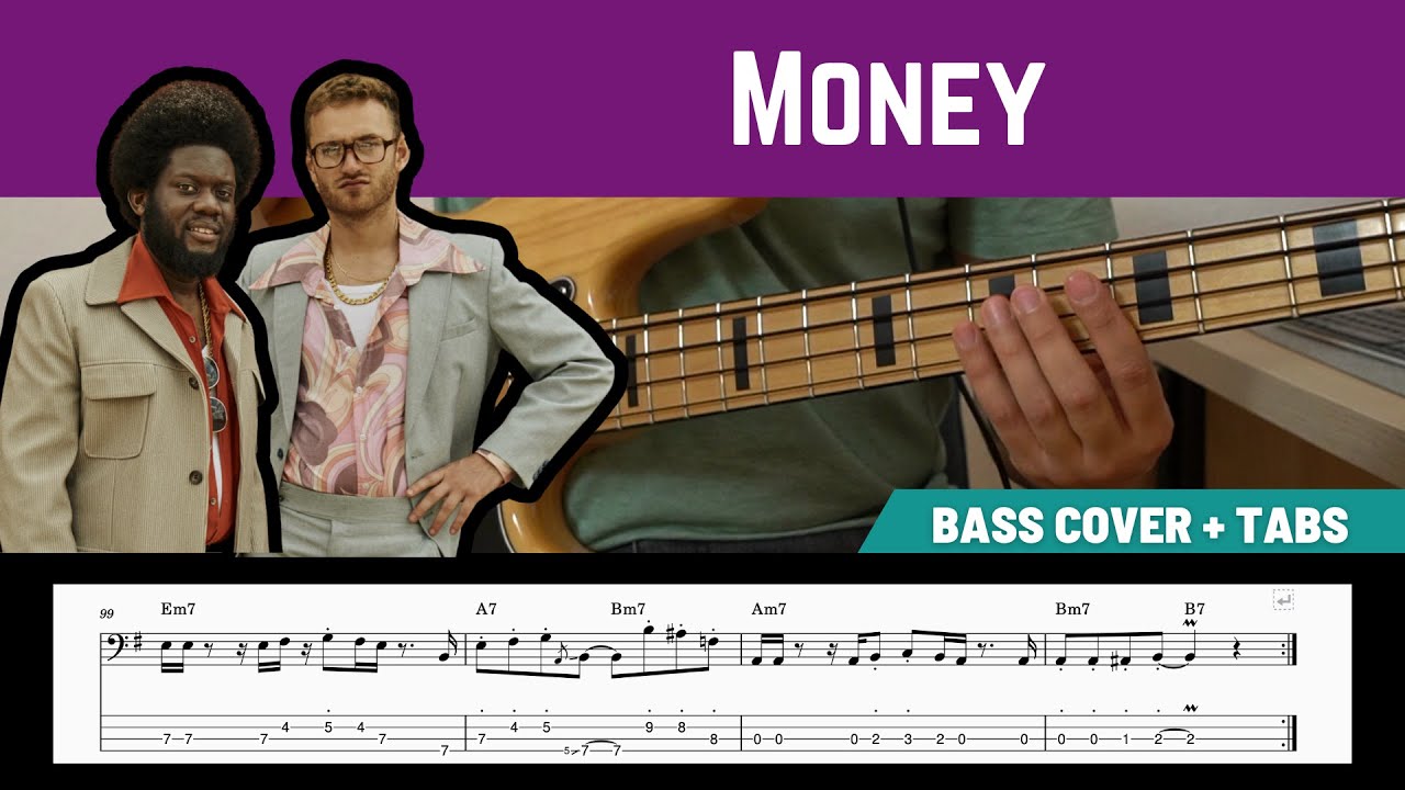 Michael Kiwanuka & Tom Misch - Money (Bass Cover + PlayAlong TAB)