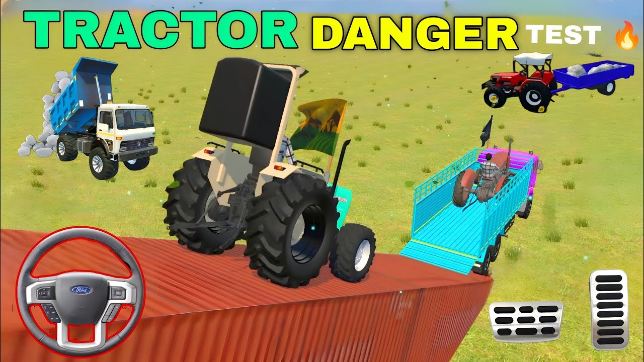 🚜 2 Tractor Loaded Inside Big Truck Wala Game 🚛 | Truck Simulator Game | Gadi Wala Game Gameplay